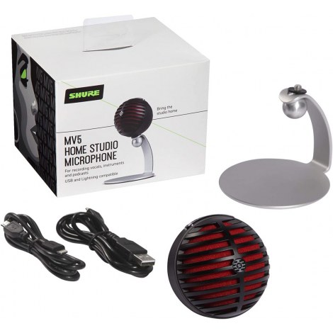 Shure MV5 Digital Condenser Microphone, Black Shure - 2